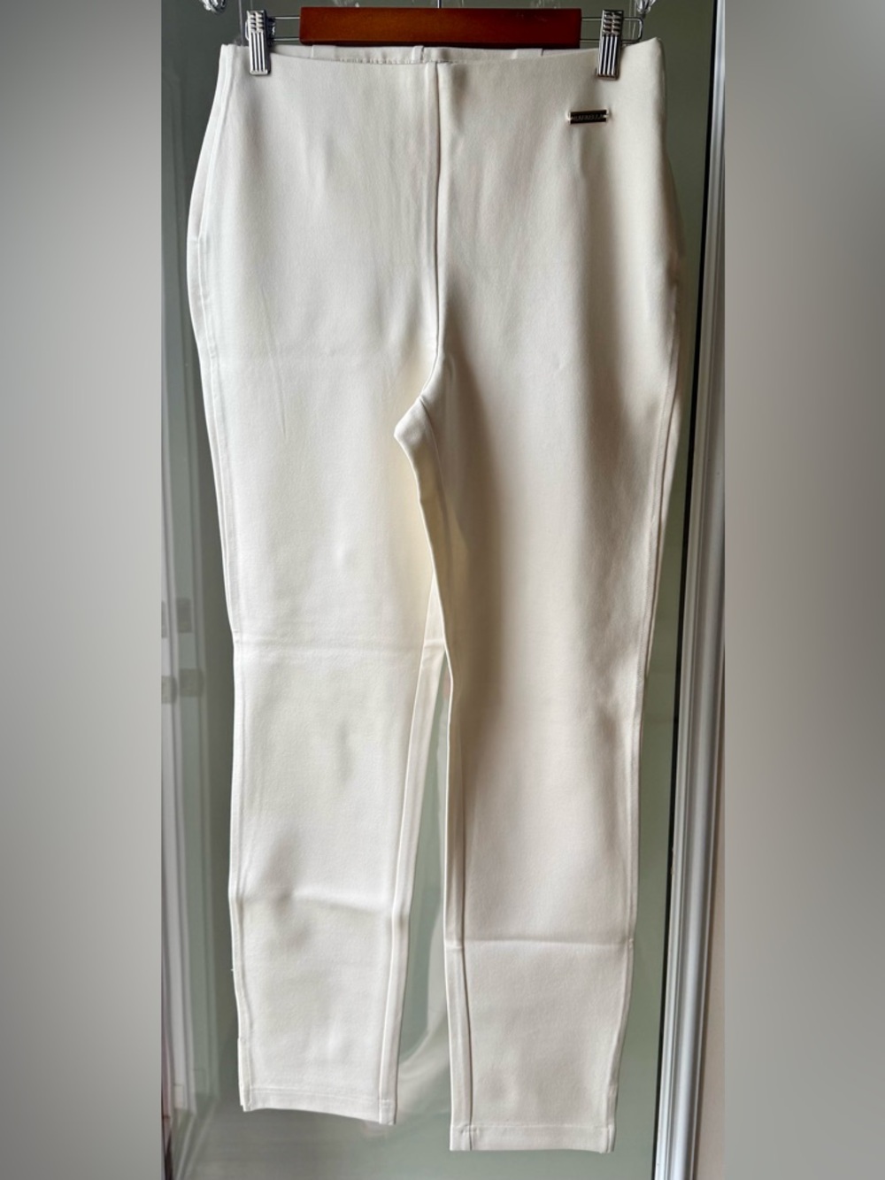 Rafaella Cream Ponte Knit Pants with Black Label